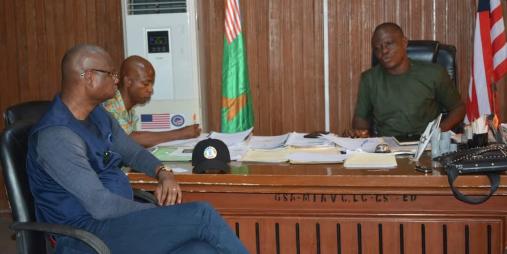 Assistant Minister Orlando Armah, UNDP Liberia Resident Representative Engages Local Stakeholders in Lofa County.